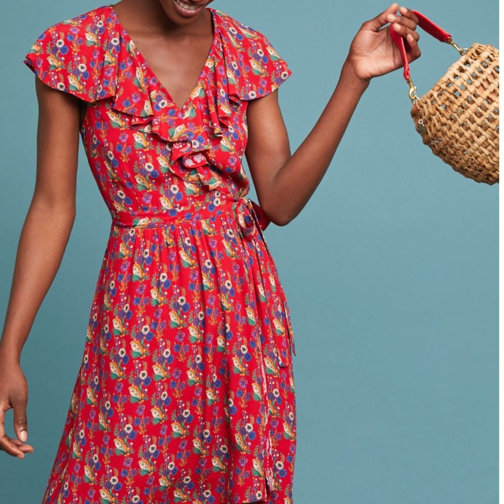 Rosalia wrap dress Maeve Anthropologie